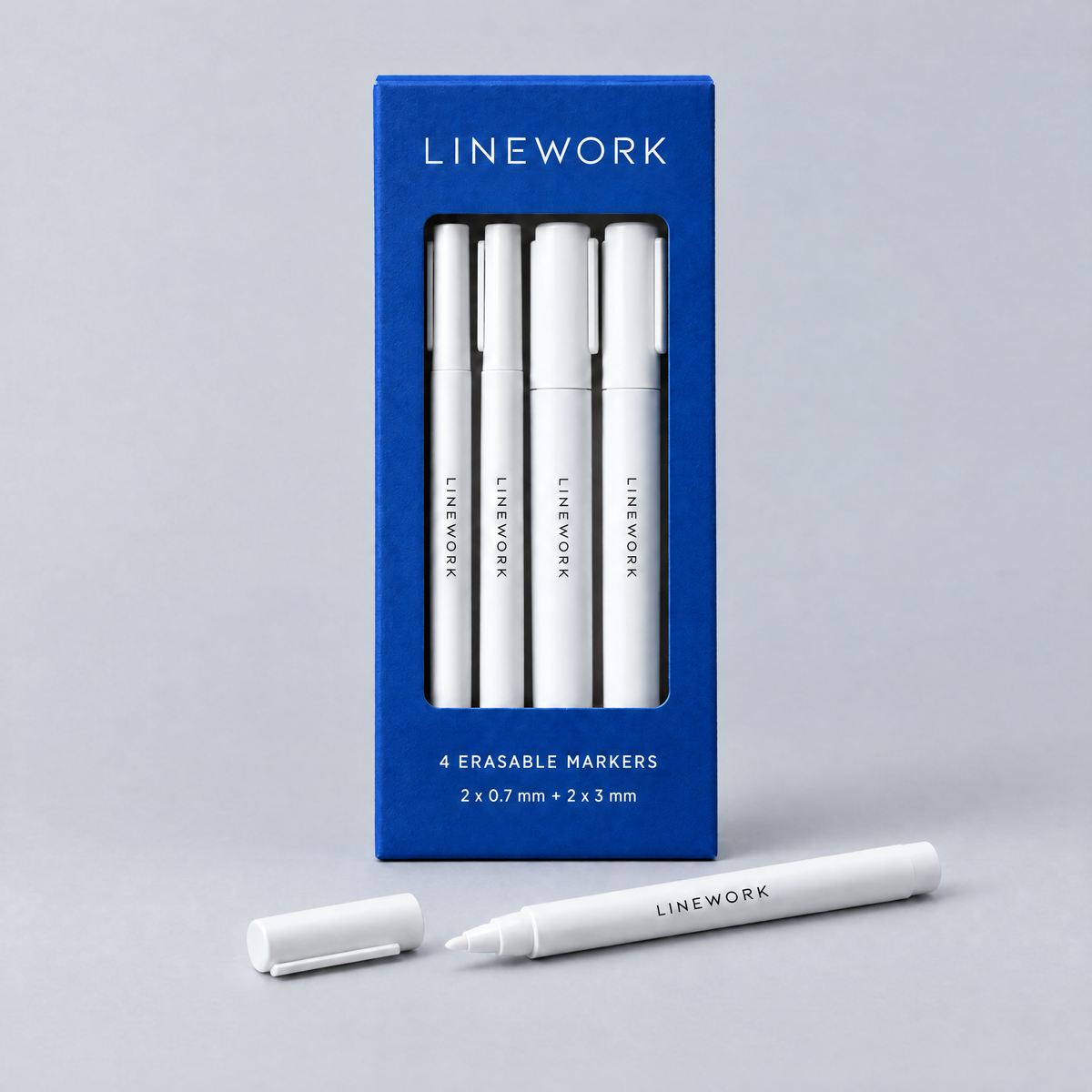 Linework Pen Pack: four erasable markers, two 0.7 mm and two 3 mm